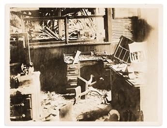 (CALIFORNIA.) Press photographs from the dynamite bombing of the Los Angeles Times building.